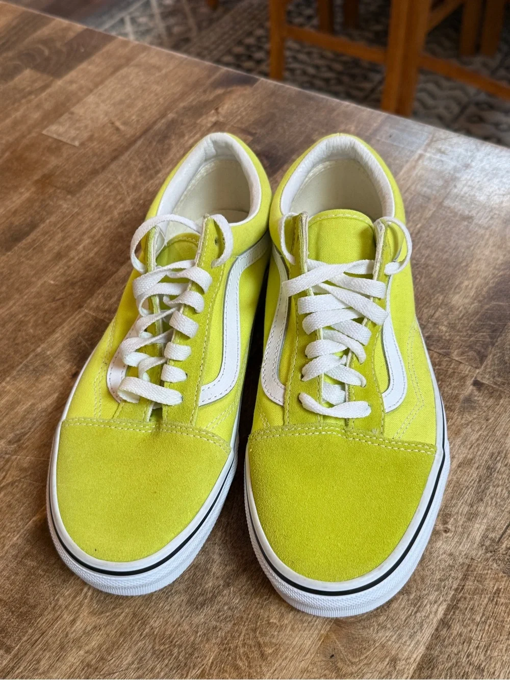 NWOT - Vans Neon Yellow and White Old Skool Sneakers - Picture 8 of 8